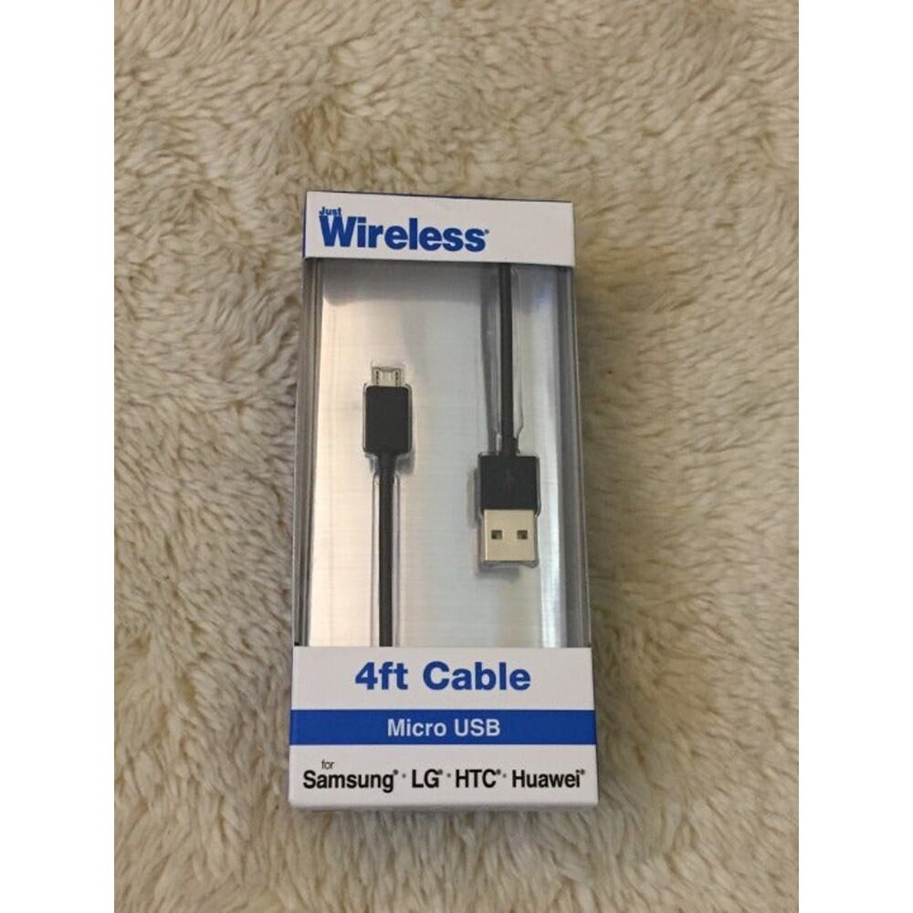 Just Wireless 4ft TPU Micro USB to USB-A Cable - Black